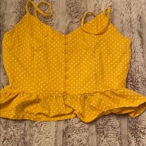 Yellow cropped tank